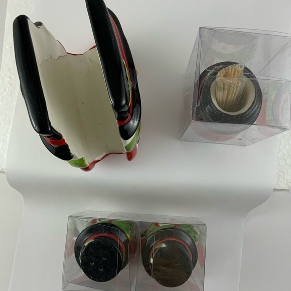 Christmas Snowmen Kitchen Set Hand Painted Ceramic Accessories 4 Holiday Pieces - Picture 3 of 16